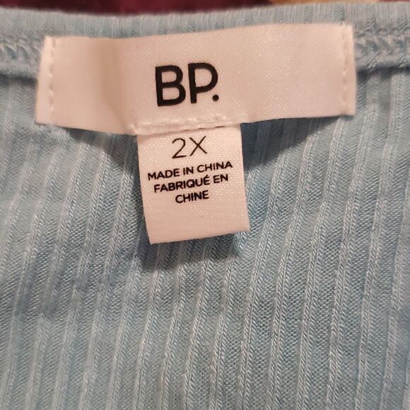 Bp Nordstroms Womens Ribbed Crop Top Camisole Light Blue Size 2x NWOT - Picture 3 of 5